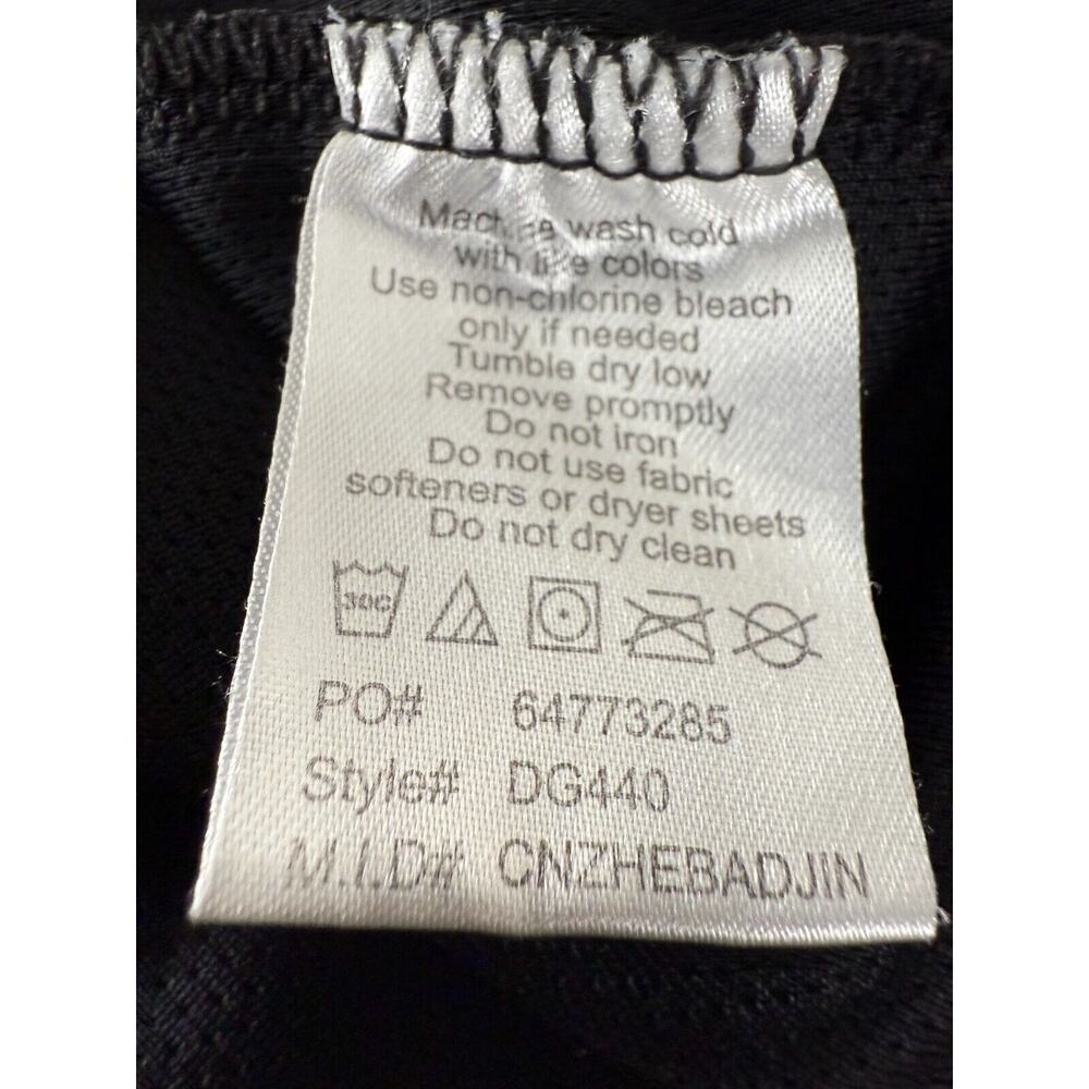 Devon & Jones Size S Mock Neck Pirate Logo 1/4 Zip Sweater Black Long Sleeve - Picture 5 of 6